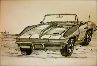 Owings Art Studio: Classic Car Drawings