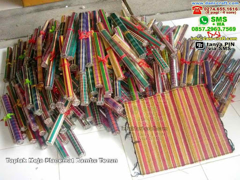 Taplak Meja Placemat Bambu Tenun Bambu Lidi Madiun