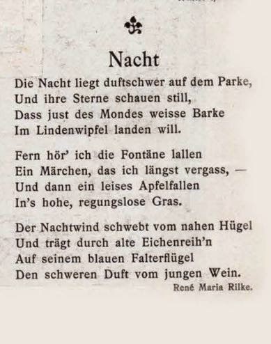 Lebenslilie Herbsttag Rainer Maria Rilke