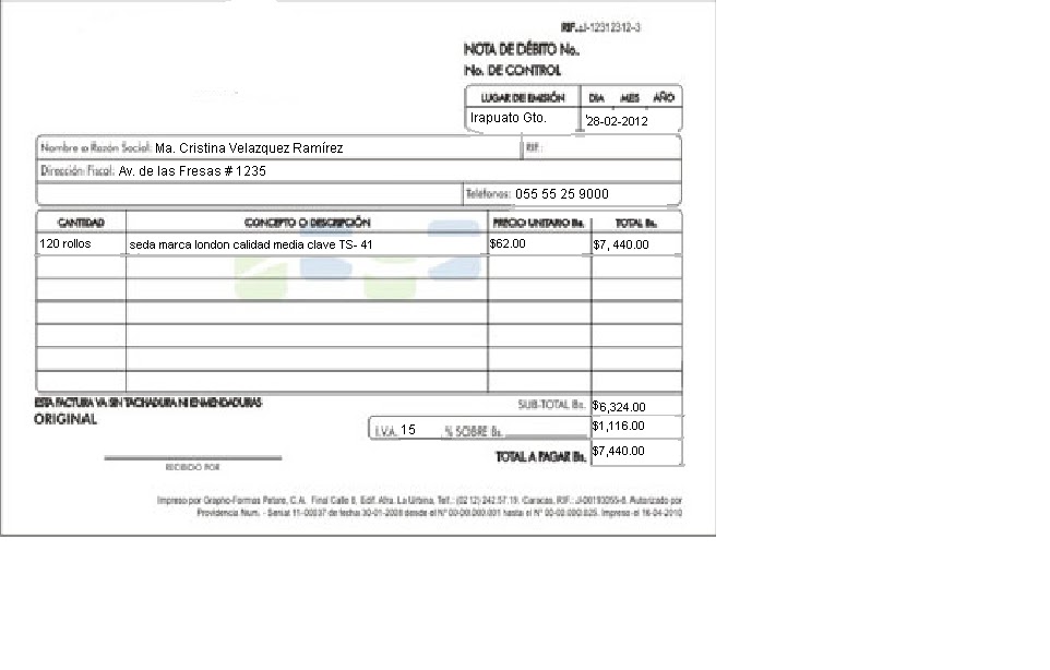 notas de debito