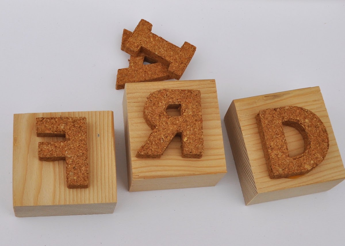 Art with Kids: Make Your Own Letter Stamps