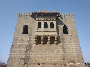 A view of Shivneri Fort. on Shivneri hill in Junnar.
