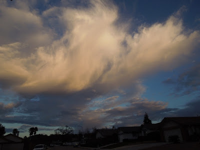 Hovering Cloud at Sundown - Sky Photos January 2, 2016