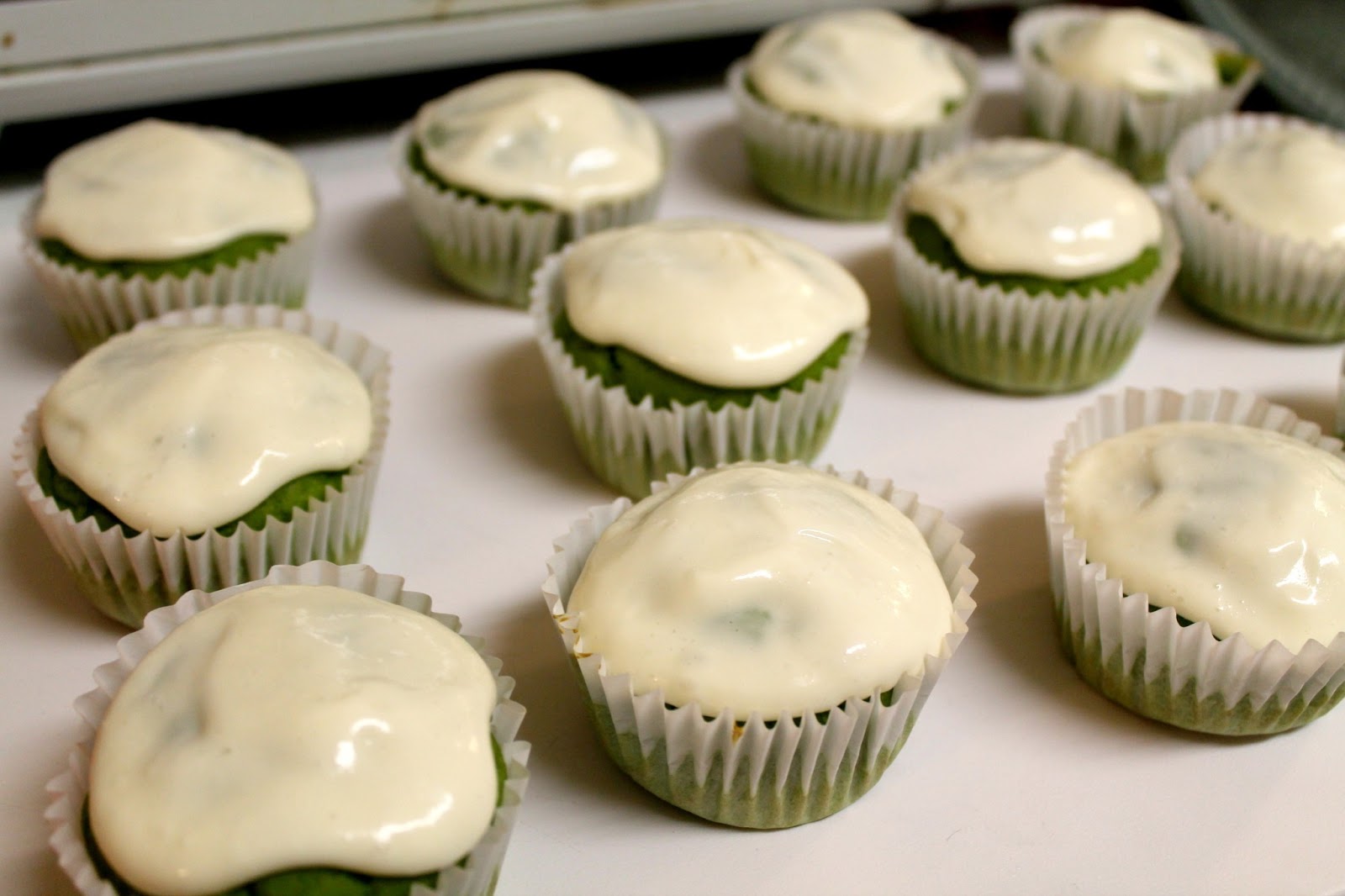 Pretty Little Pantry Leprechaun (Spinach) Cupcakes