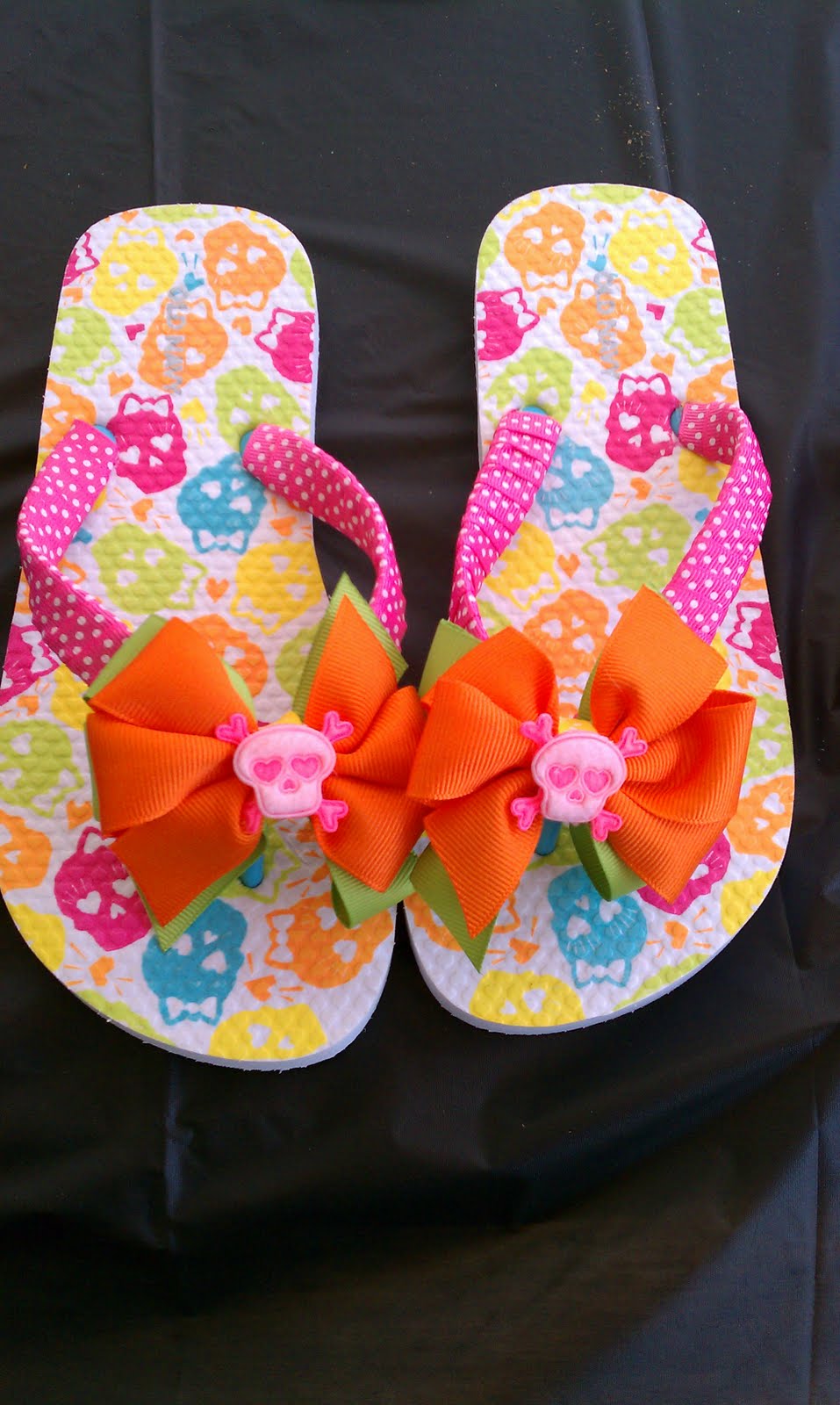 Bows 4 your princess ribbon boutique flipflops
