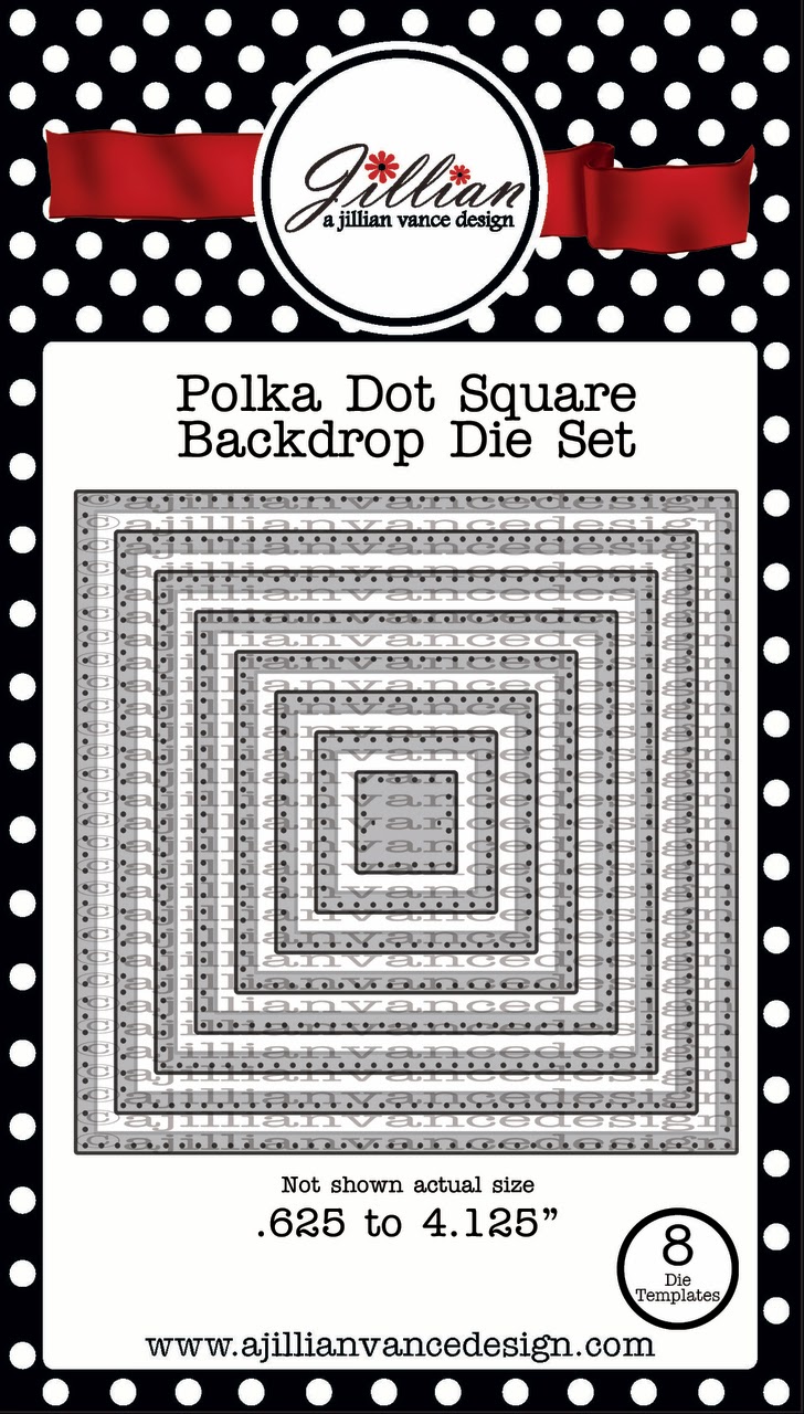 polka dot square backdrop die set