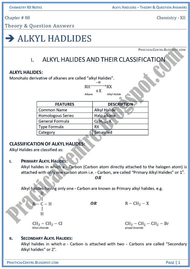alkyl-hadlides-theory-and-question-answers-chemistry-12th