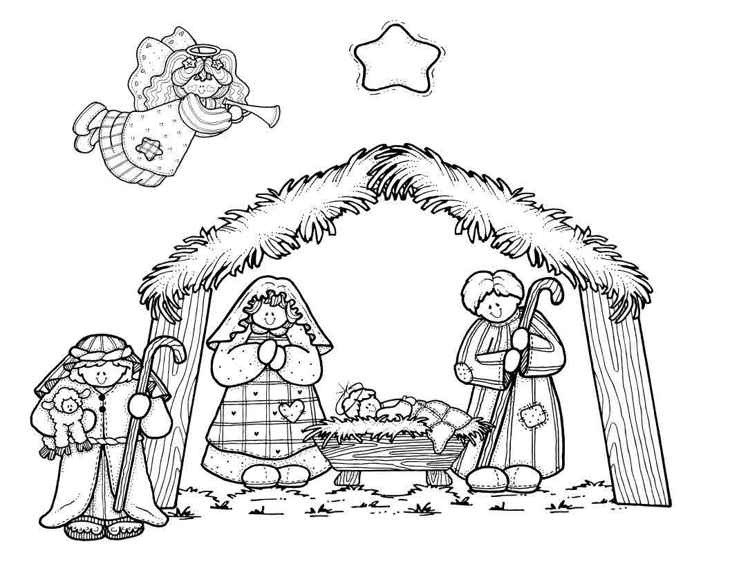 A Mommy Circus: Nativity Coloring Page