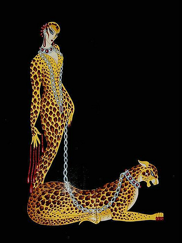 leopard & woman