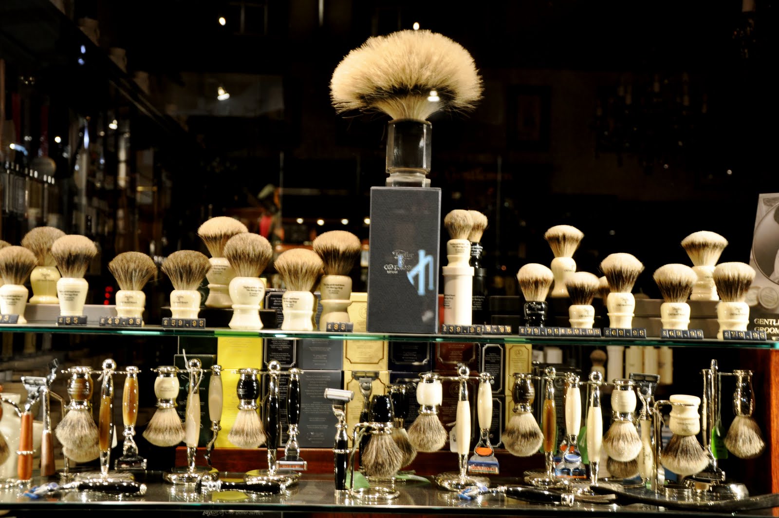Taylor of Old Bond Street, London, Display Window The art of shaving