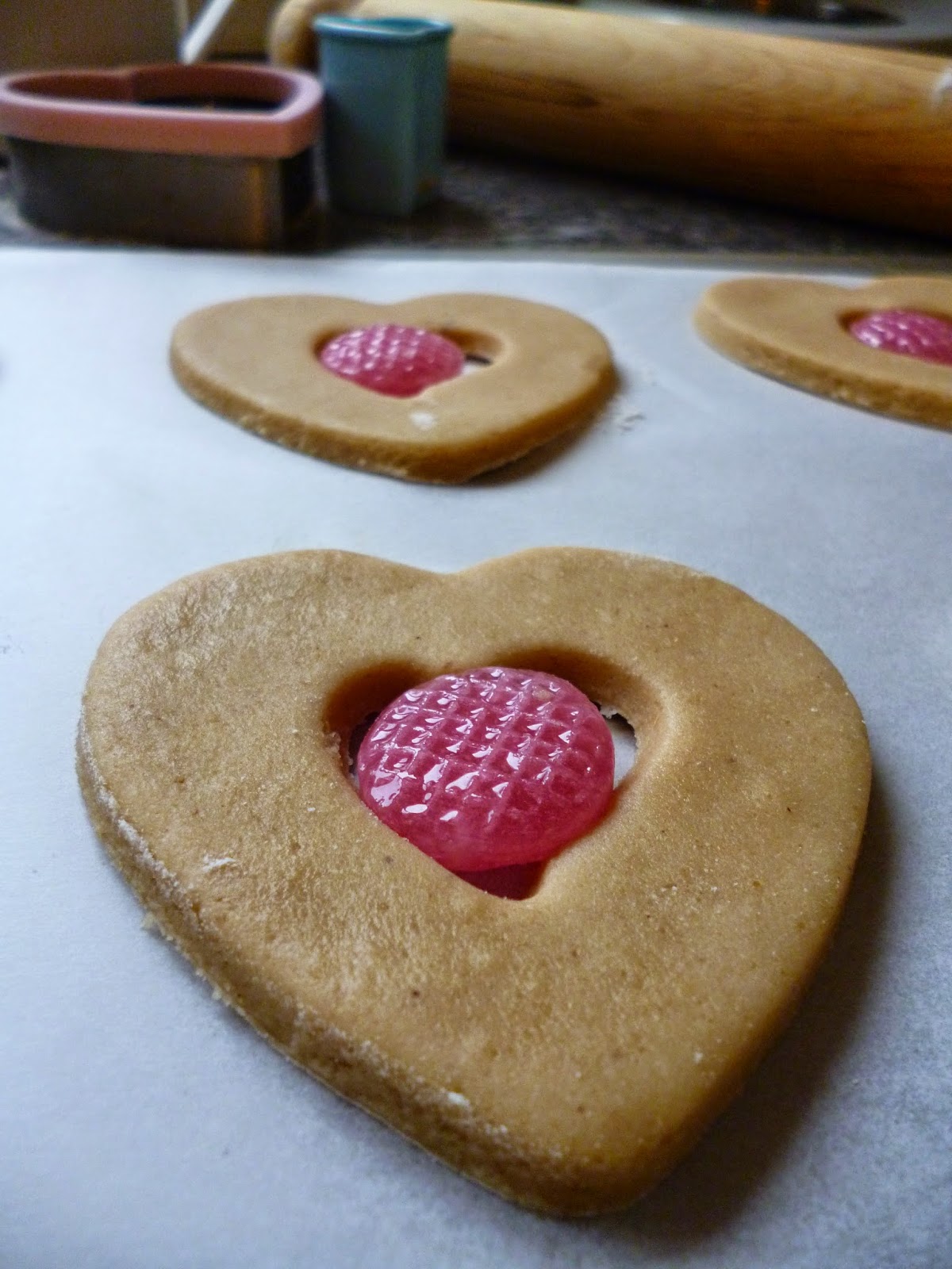 Heart Shaped Stained Glass Biscuit Recipe GARDEN, TEA, CAKES, (BOOKS