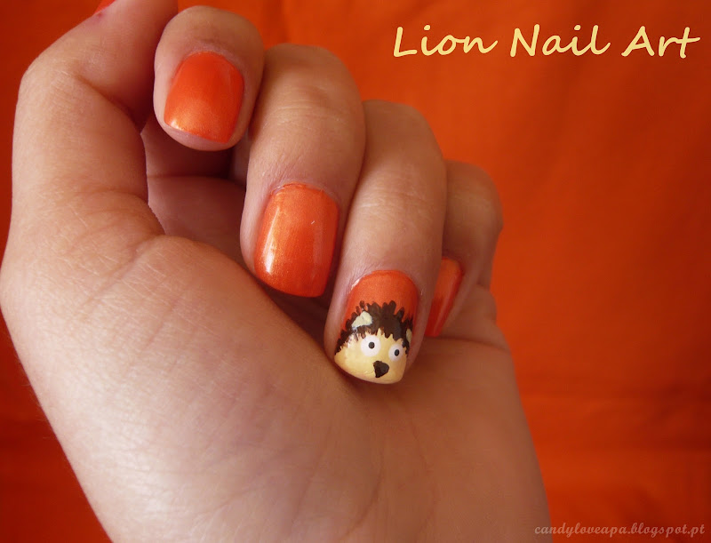 Candy Love Lion Nail Art