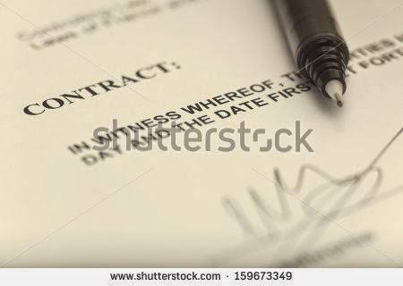 surat kontrak atau perjanjian