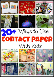 20+ Ways to use Contact Paper with Kids - go buy some contact paper now and have some fun with your kids. From www.messforless.net #kids