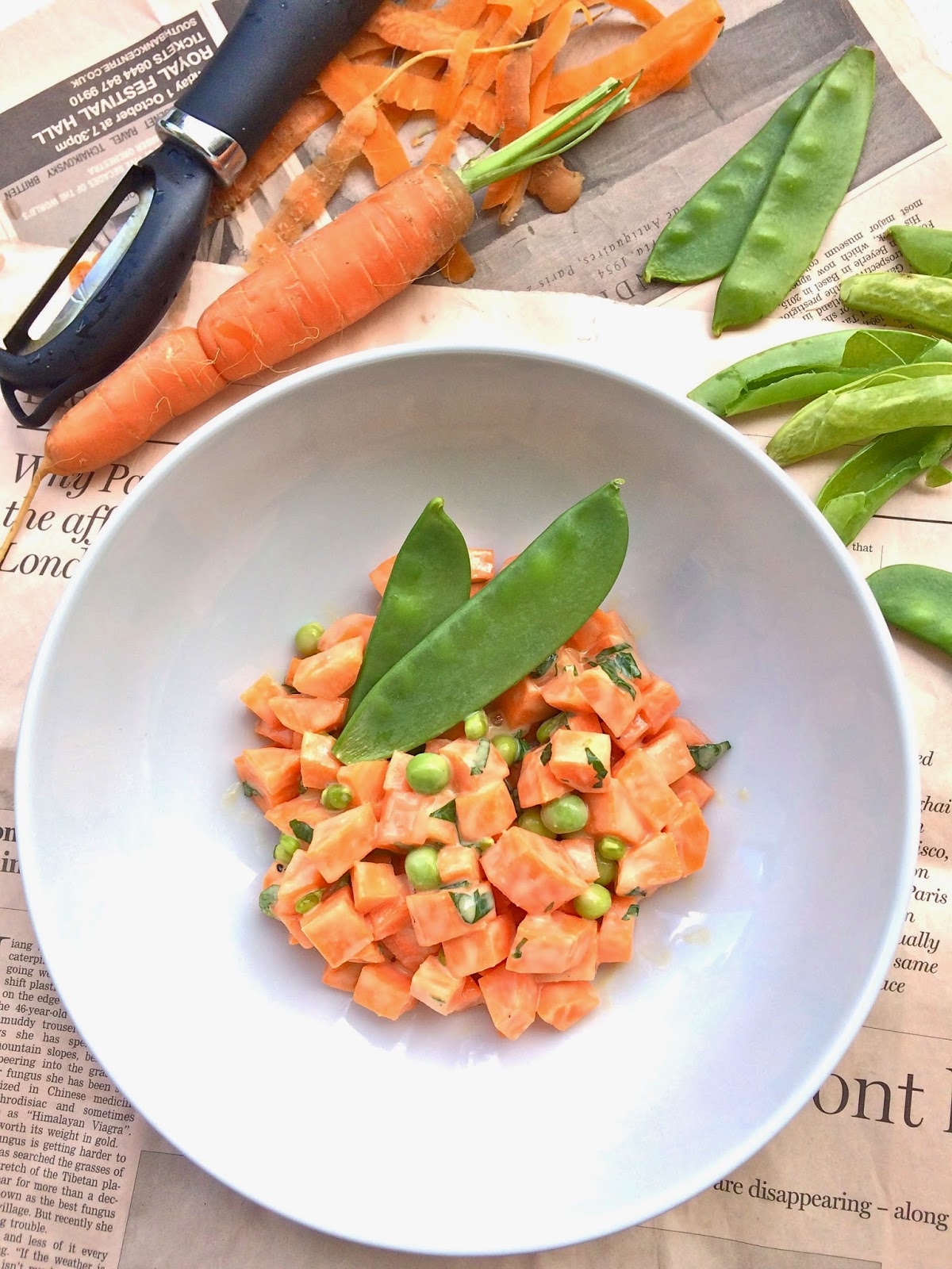Passionately Raw! Creamed Peas and Carrots! A Raw Version With A Twist