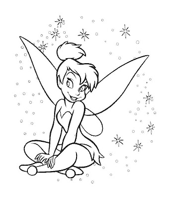 5 Free Disney Fairy Tinkerbell Cartoon Coloring Pages