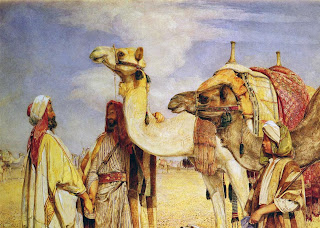 Ilustraciones, cuadros, fotos antiguas - Página 4 John+Frederick+Lewis+-+Greeting+in+the+Desert,+Egypt