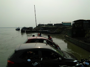 Ferry plying between Guwahati and Guwahati North on the opposite side of Brahmaputra river.