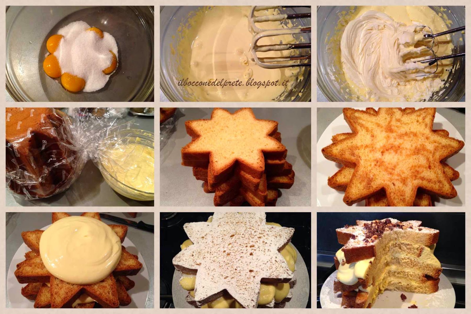 Stelle di pandoro con crema al mascarpone