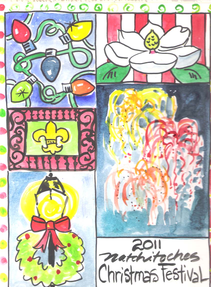 Art of the Day Natchitoches Christmas Fest Poster