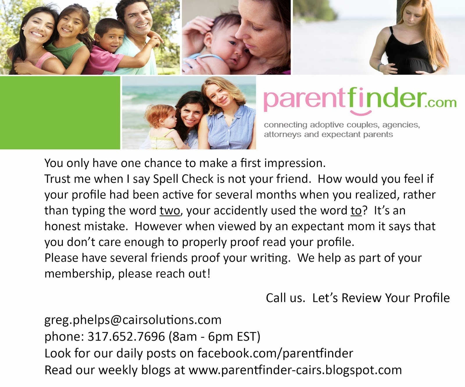 Parentfinder Proofing your adoption profile letters