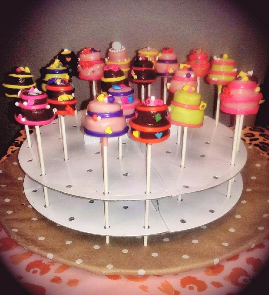 Megmade Creations Birthday Cake Cake Pops with Fondant