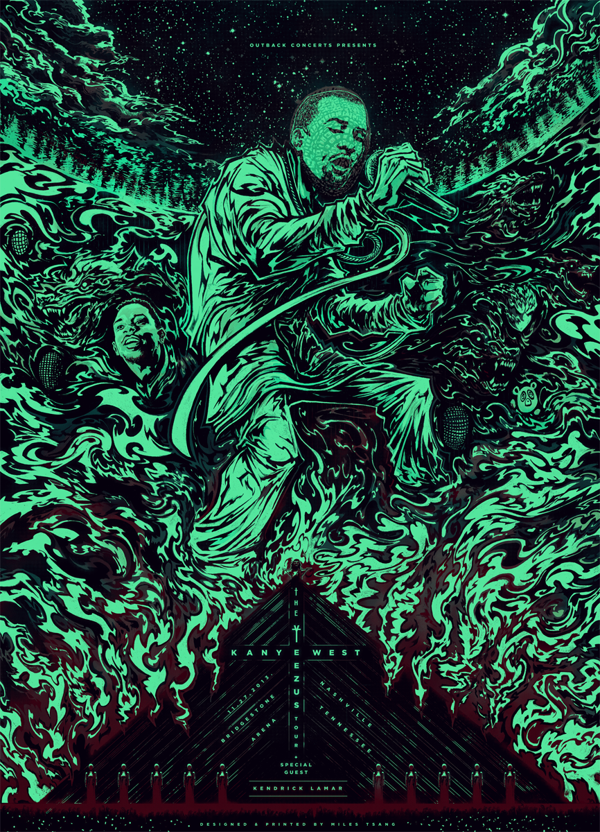 INSIDE THE ROCK POSTER FRAME BLOG Kayne West Nashville Yeezus Tour