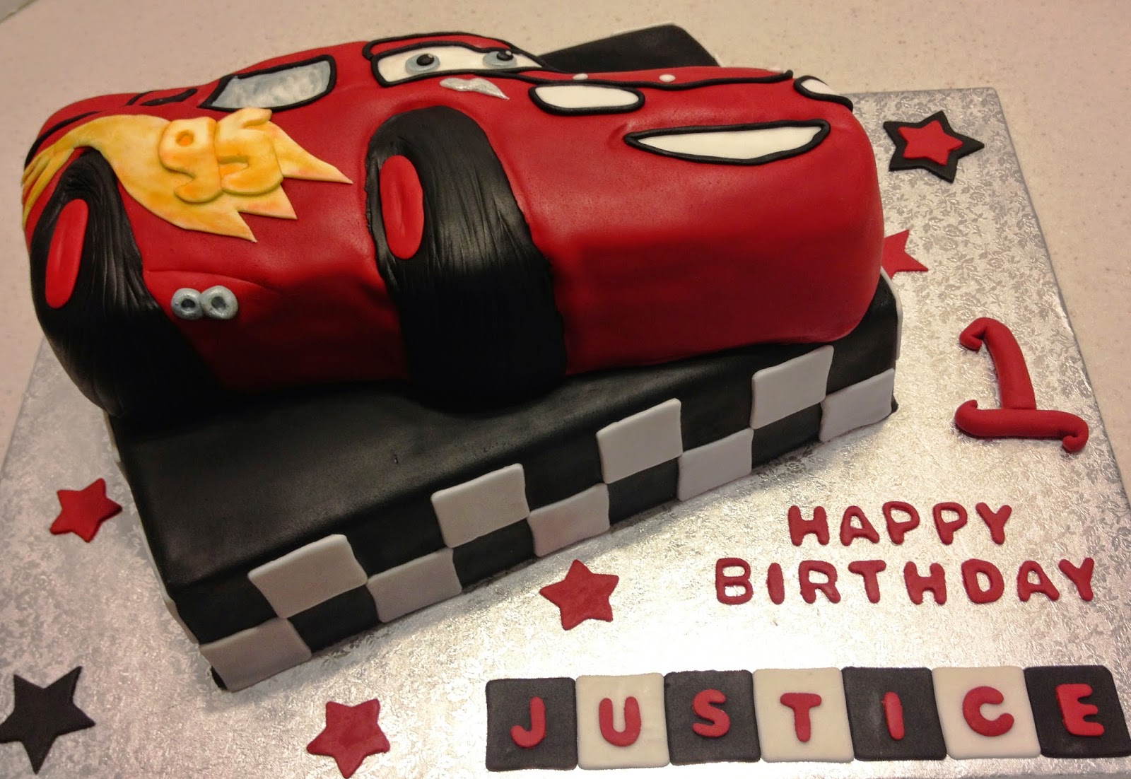 MaryMel Cakes Lightning McQueen 1st Birthday