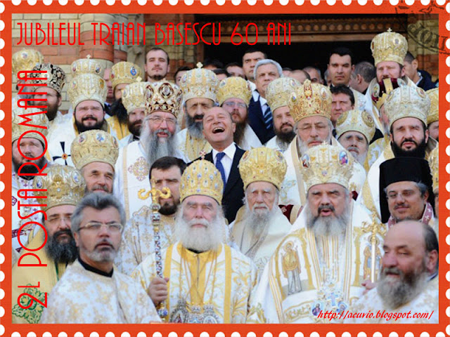 Funny stamp Jubileul Traian Băsescu Ierarhi