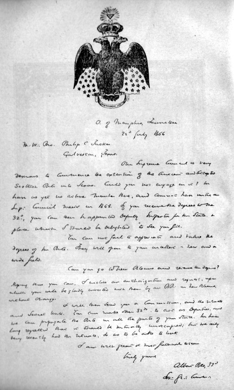 Albert Pike Letter levelings