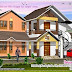 House concept rendering with floor plan