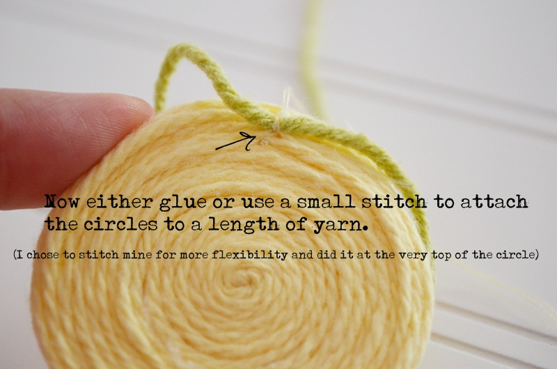 Two Shades of Pink Spiraled Yarn Circle Garland