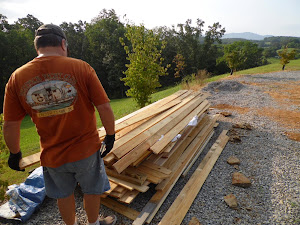 Tim selecting the trim pieces.