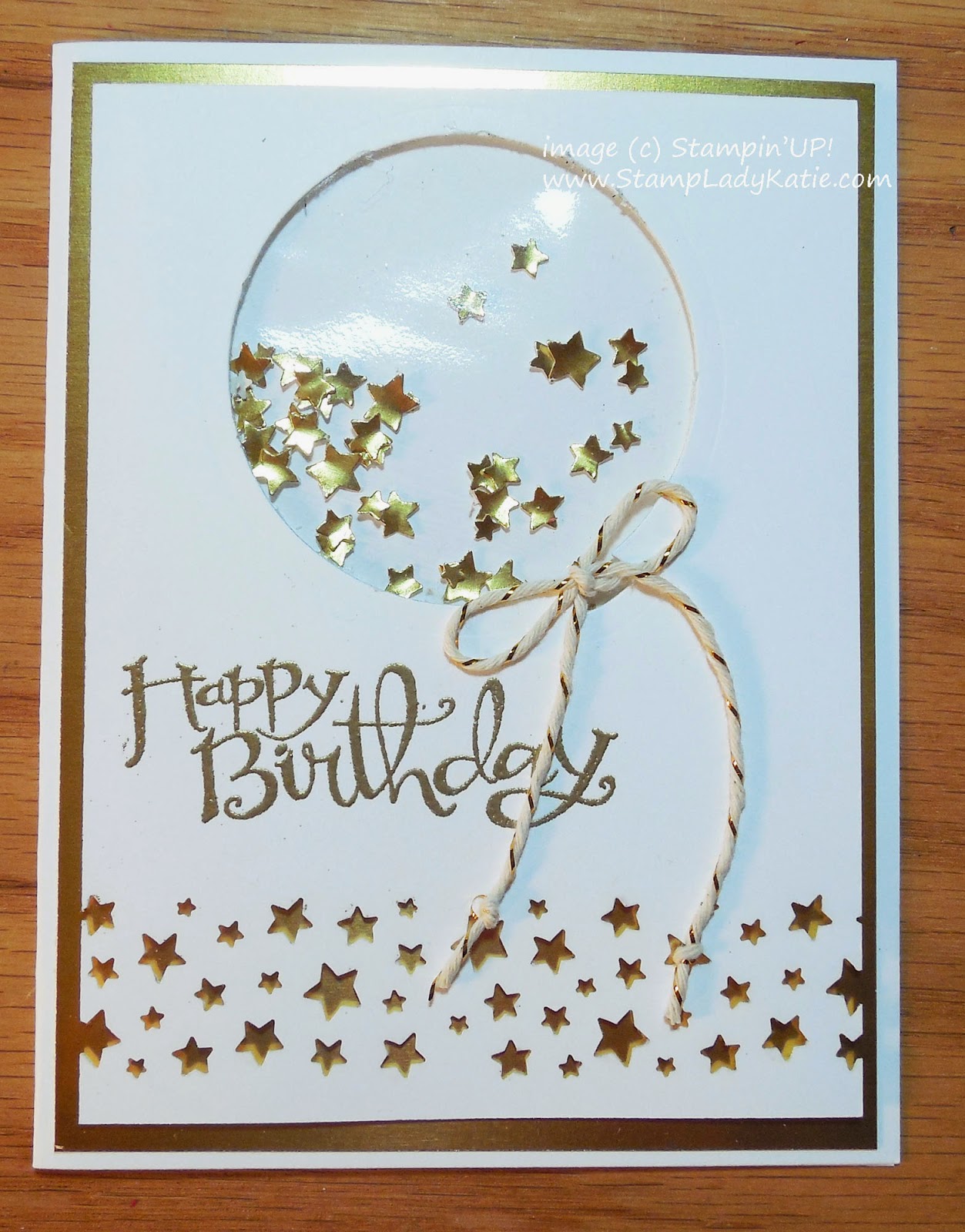 Shaker Card made with Stampin'UP!'s Confetti Stars Border Punch