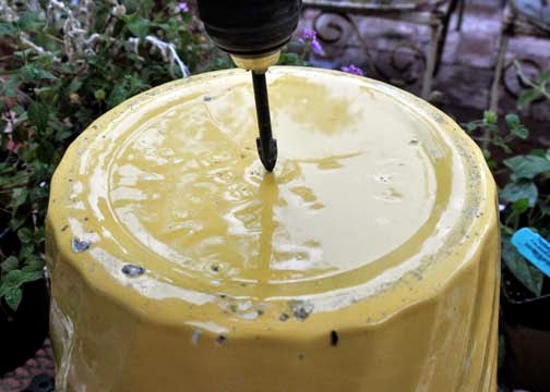 Kerstie Pederson How To Drill A Hole Into A Ceramic Pot