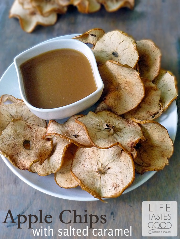 Apple Chips with Salted Caramel Life Tastes Good