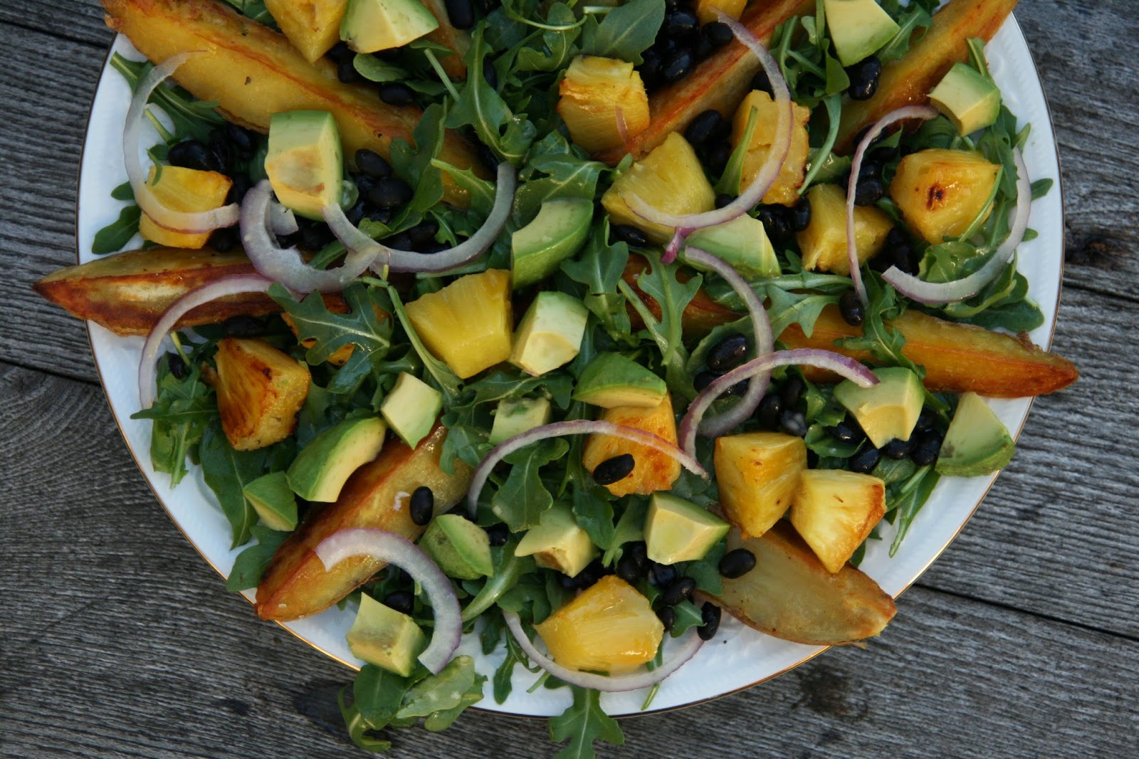 Pineapple, Avocado and Sweet Potato Salad Recipe mostly foodstuffs