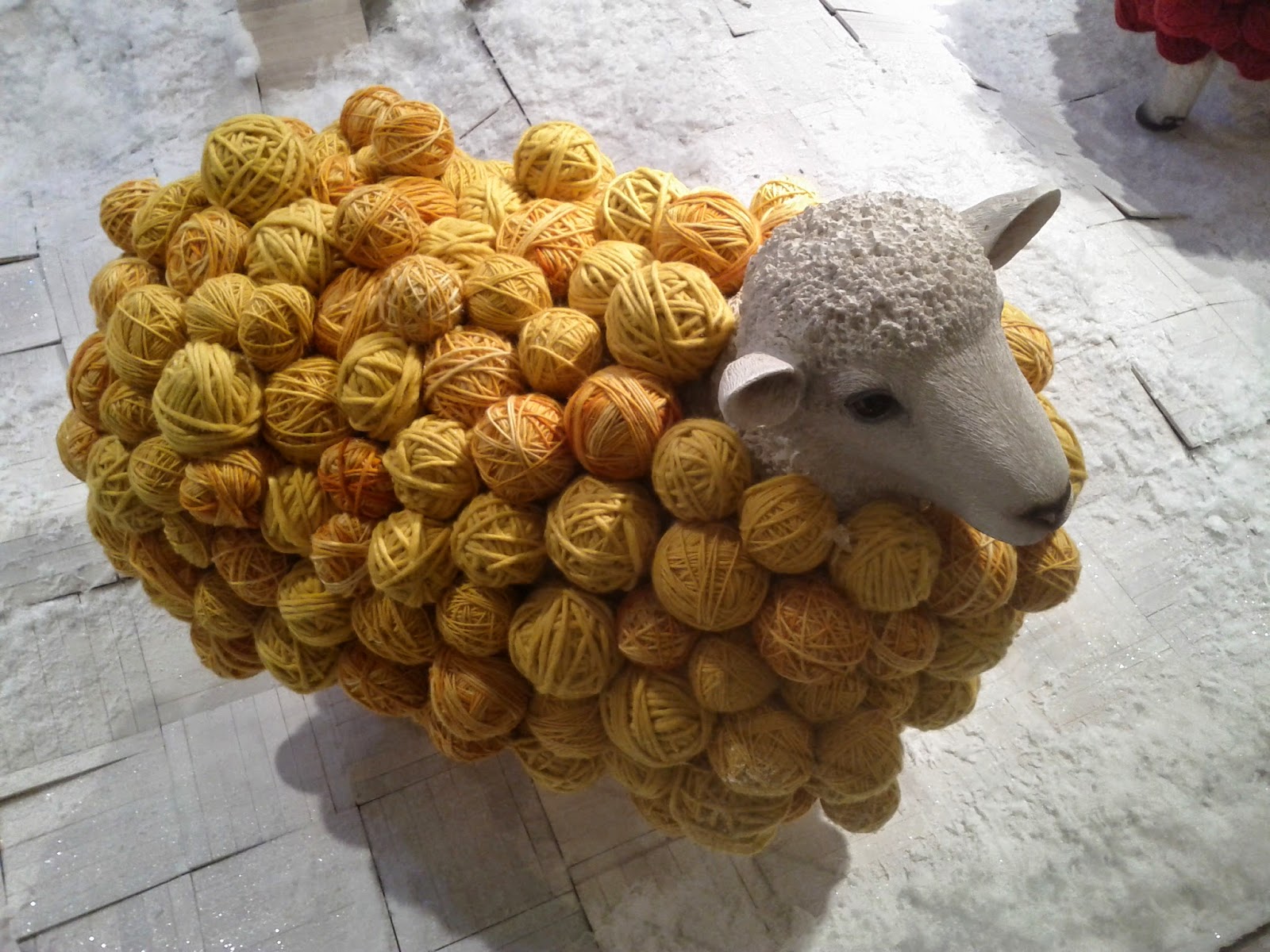 Toronto things Hudson Bay Christmas decorations, Lams in the snow