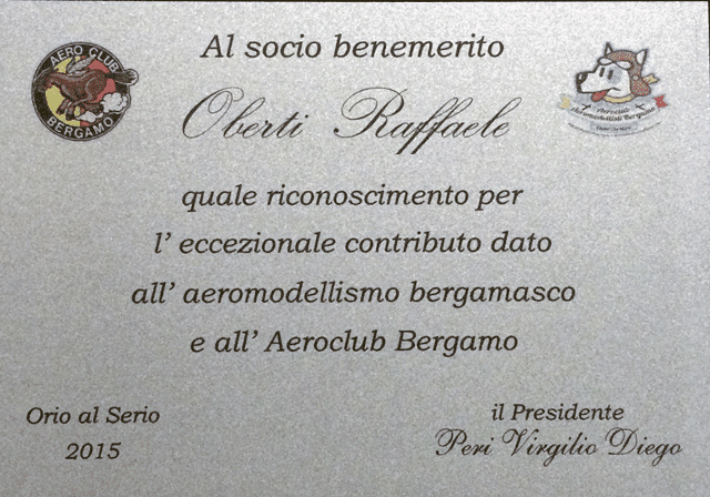 Riconoscimento  Aeroclub Bergamo