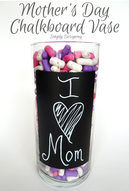 Mother's Day, Chalkboard Vase, #mothersday #mothersdayhoa #chalkboard