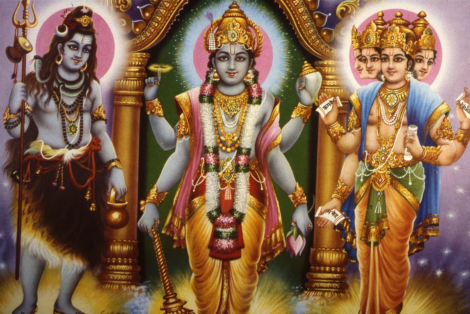 Brahma Vishnu Shiva Rare Images Trimurti | Hindu ...
