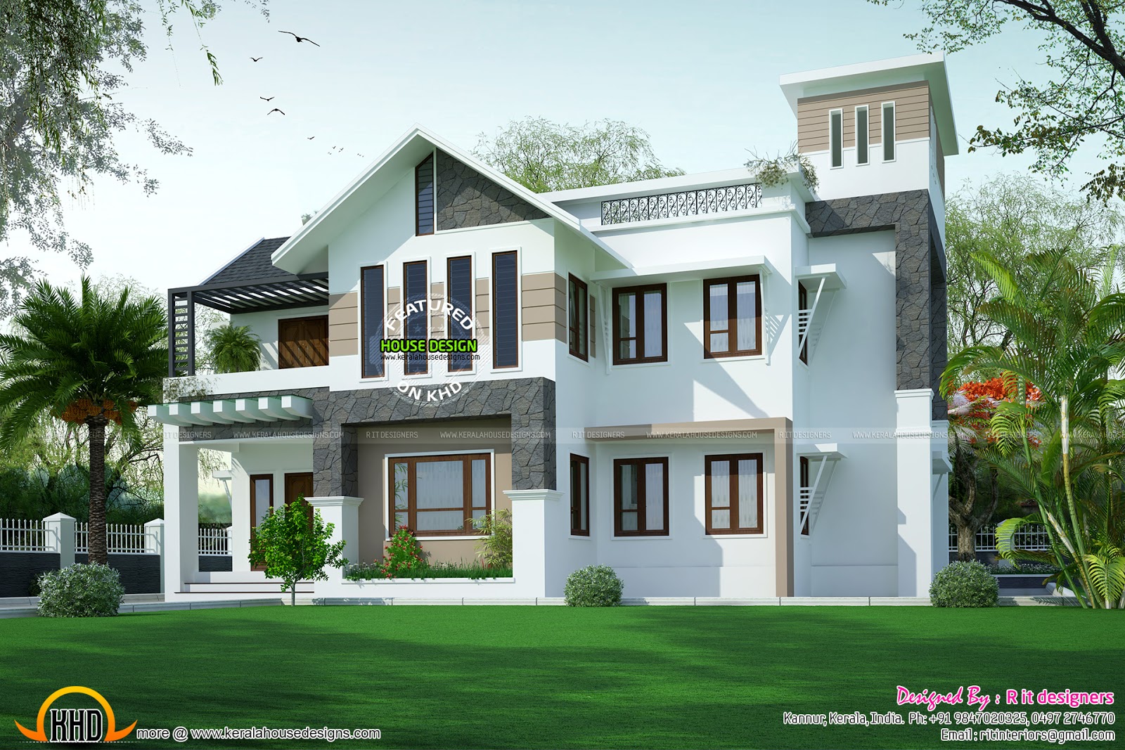 28 Kerala Sloped Roof Home Design Modern Sloping Roof House In 315 Square Yards Kerala Kerala House Plans And Elevations Keralahouseplanner Com Modern Sloped Roof Kerala Home Design In 2444 Sqft By