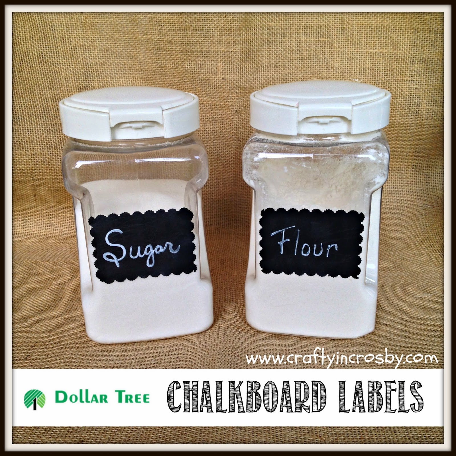 Crafty in Crosby Chalkboard Labels from Dollar Tree