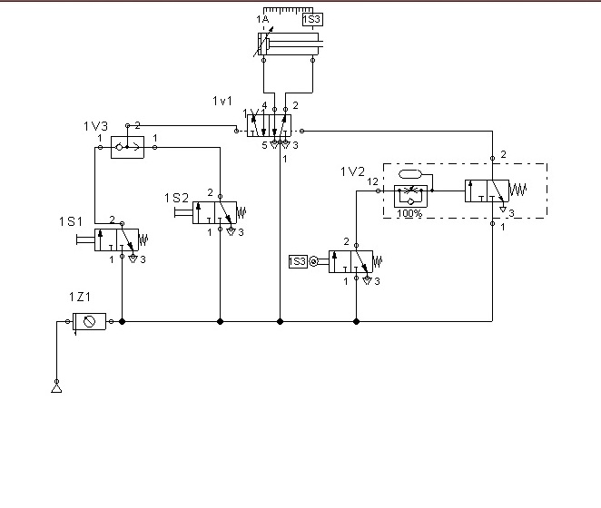 SYSTEM PNEUMATICS menggunakan Time Delay Normally Open