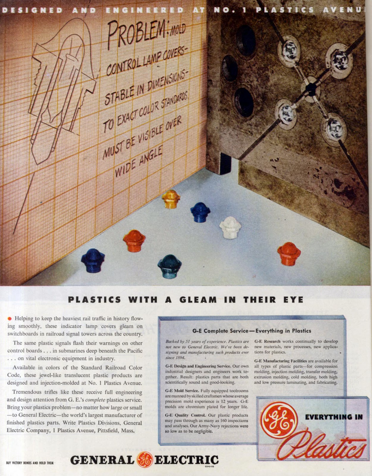 plastics with a gleam in their eye general electric plastics november 1945