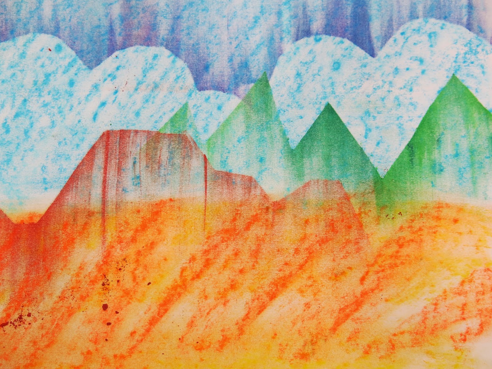 Cassie Stephens: In the Art Room: Desert Landscapes with Third Grade