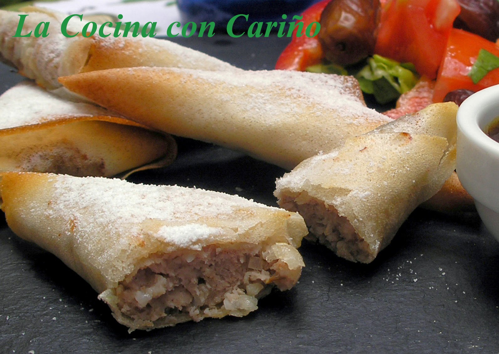 Paquetitos De Pasta Brick Rellenos De Carne Con Almendra Y Pasas
