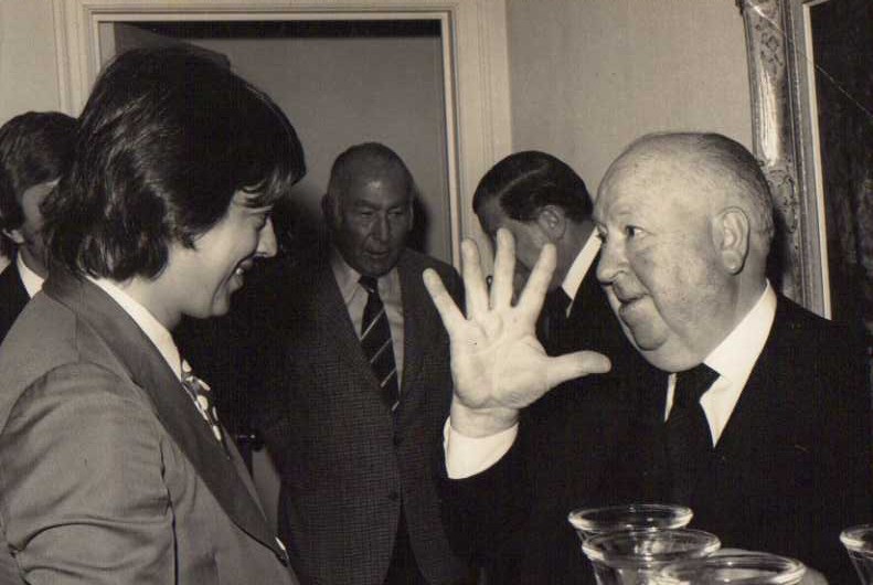 Carlos Guimarães com Alfred Hitchcok