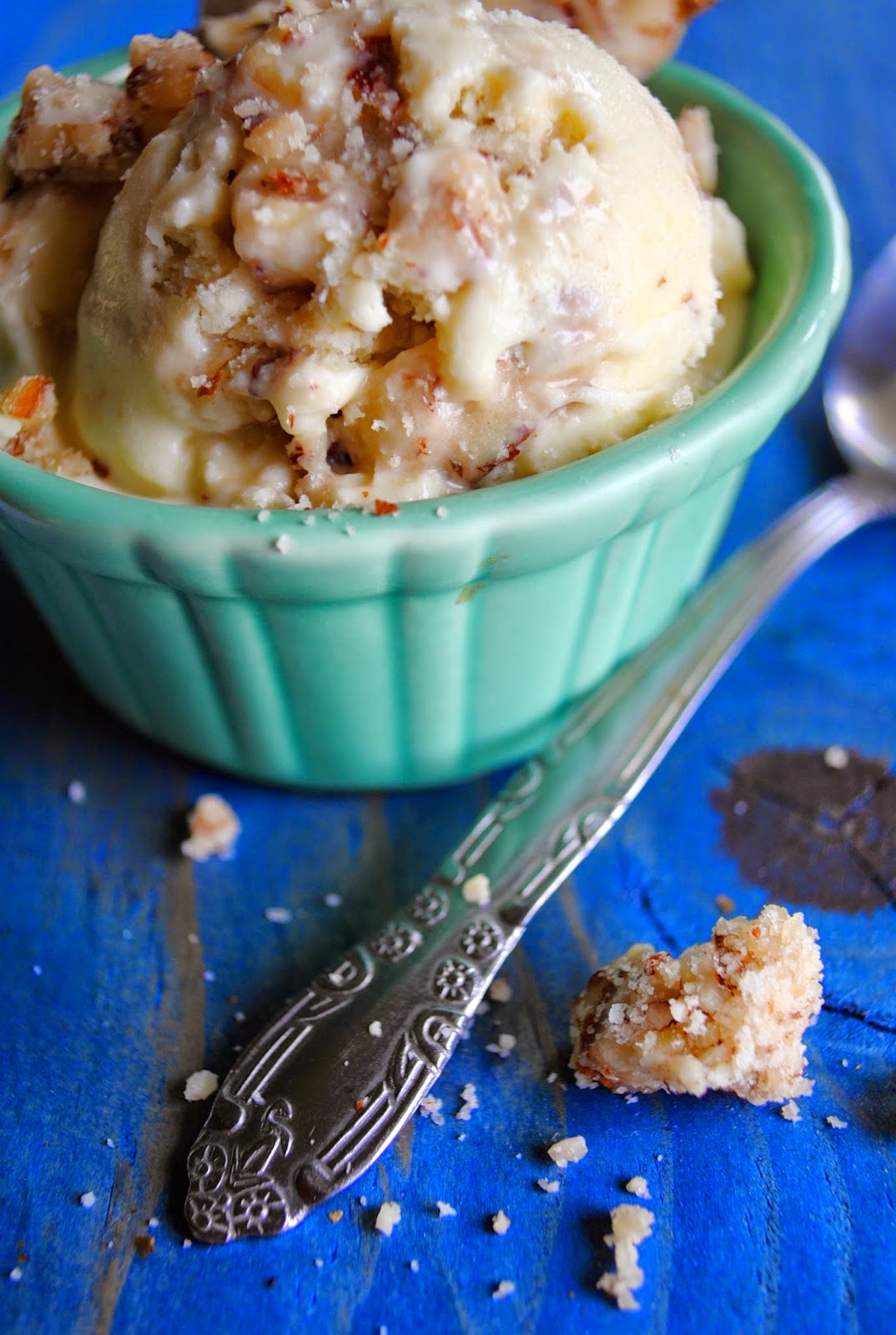 for love of coffee Browned Butter Ice Cream with Almond Brittle