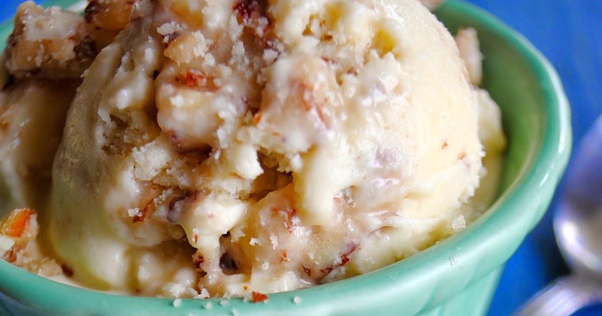 for love of coffee Browned Butter Ice Cream with Almond Brittle